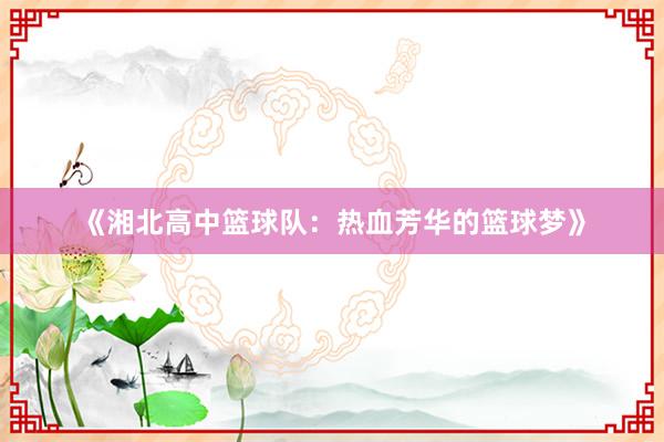 《湘北高中篮球队：热血芳华的篮球梦》